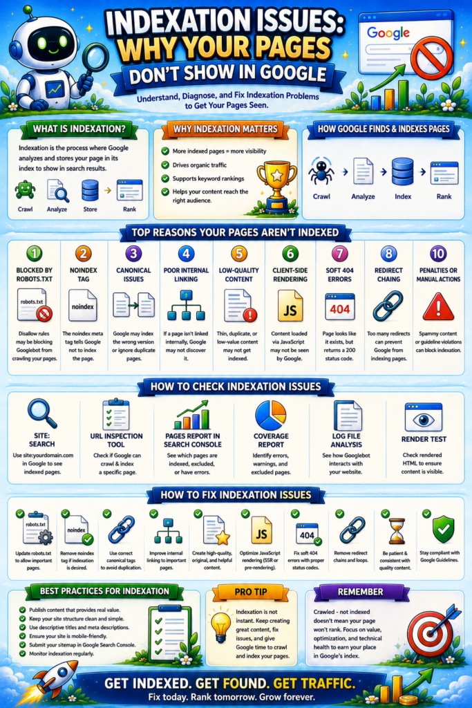 Indexation Issues: Why Your Pages Don’t Show in Google